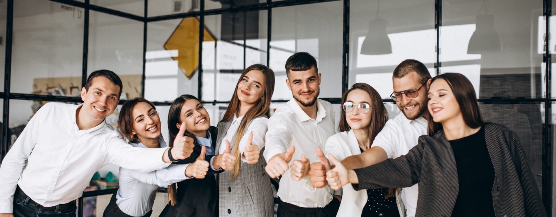 Group of people working out business plan in an office
